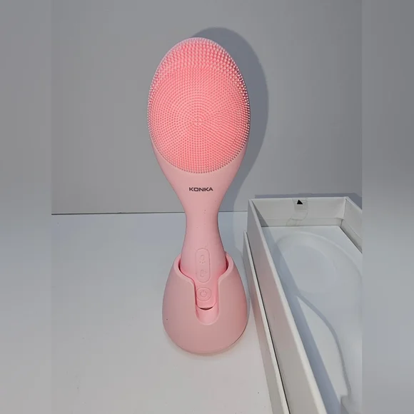 NEW Konka Silicone Cleansing Instrument Pink Red Light - Picture 3 of 16